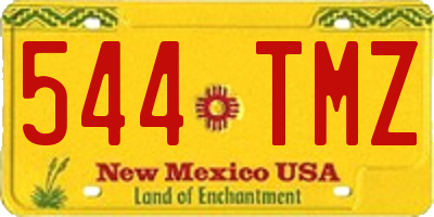 NM license plate 544TMZ