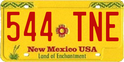 NM license plate 544TNE