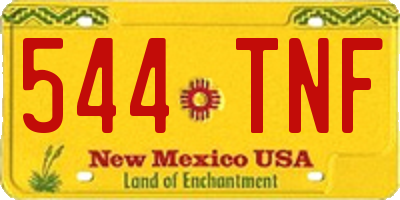 NM license plate 544TNF