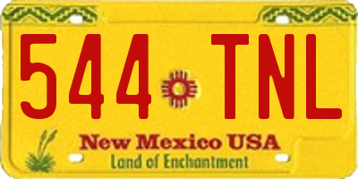 NM license plate 544TNL