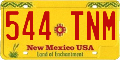 NM license plate 544TNM