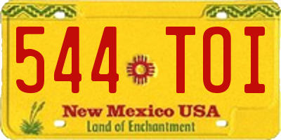 NM license plate 544TOI