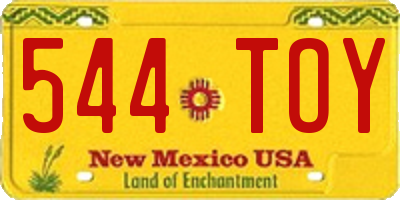 NM license plate 544TOY