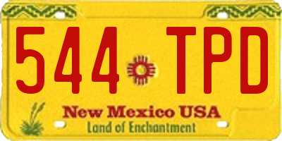 NM license plate 544TPD