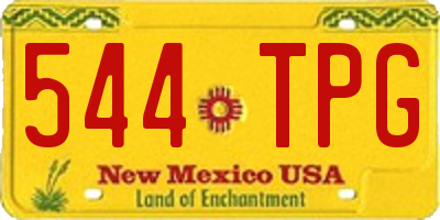 NM license plate 544TPG