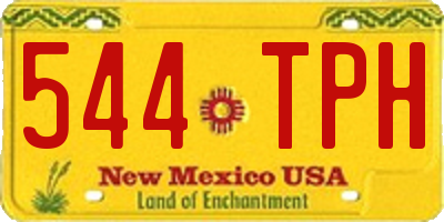 NM license plate 544TPH