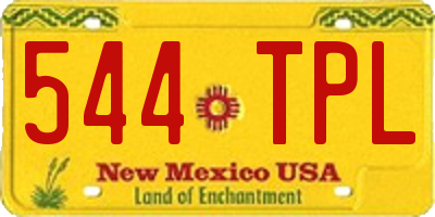 NM license plate 544TPL