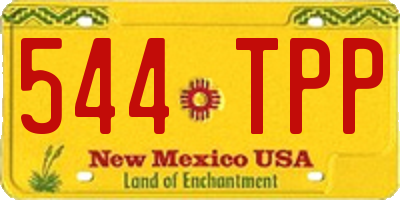 NM license plate 544TPP