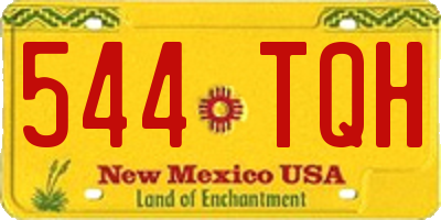 NM license plate 544TQH