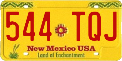 NM license plate 544TQJ