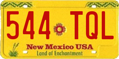 NM license plate 544TQL