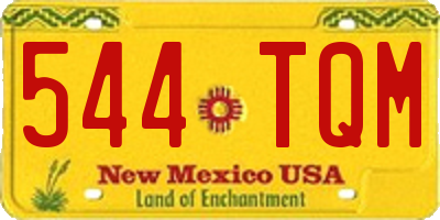 NM license plate 544TQM