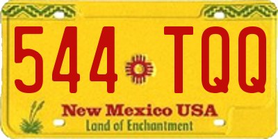 NM license plate 544TQQ