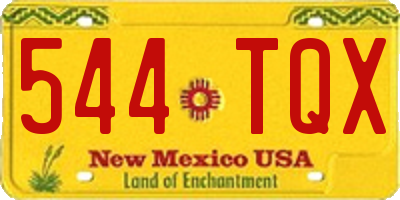 NM license plate 544TQX