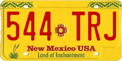 NM license plate 544TRJ