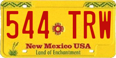 NM license plate 544TRW