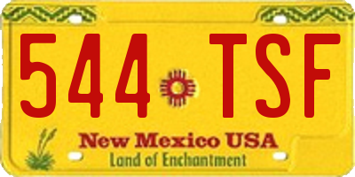 NM license plate 544TSF