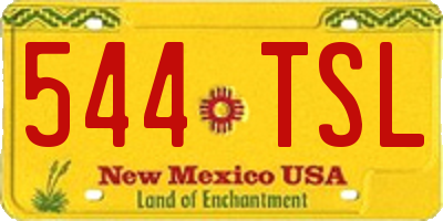 NM license plate 544TSL