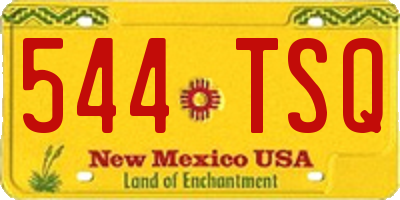 NM license plate 544TSQ