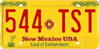 NM license plate 544TST