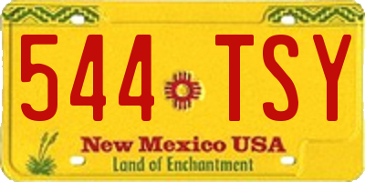 NM license plate 544TSY
