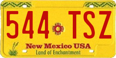 NM license plate 544TSZ