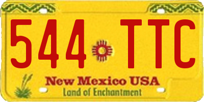 NM license plate 544TTC