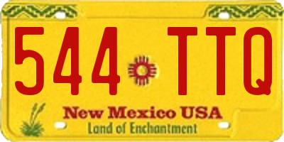 NM license plate 544TTQ