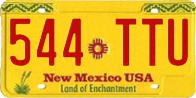 NM license plate 544TTU