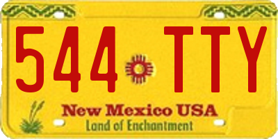 NM license plate 544TTY
