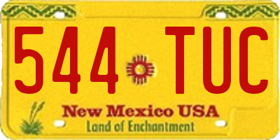 NM license plate 544TUC