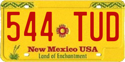 NM license plate 544TUD