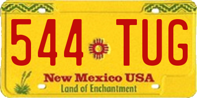 NM license plate 544TUG