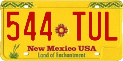 NM license plate 544TUL