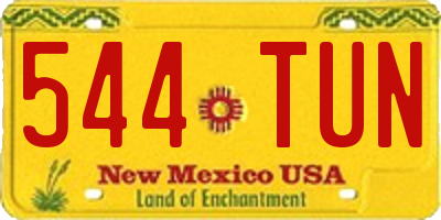 NM license plate 544TUN