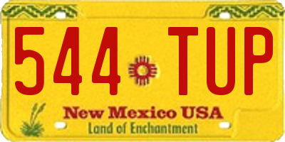 NM license plate 544TUP