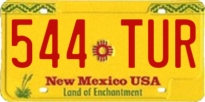 NM license plate 544TUR