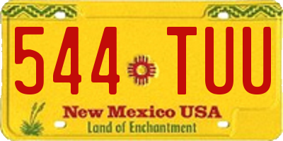 NM license plate 544TUU