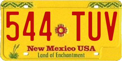NM license plate 544TUV
