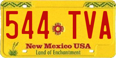 NM license plate 544TVA