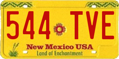 NM license plate 544TVE
