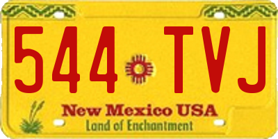 NM license plate 544TVJ