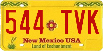 NM license plate 544TVK