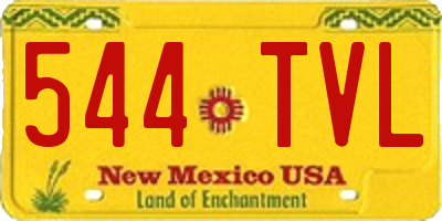 NM license plate 544TVL