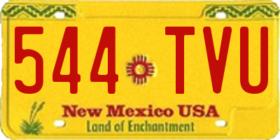 NM license plate 544TVU