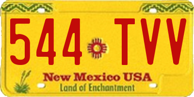 NM license plate 544TVV