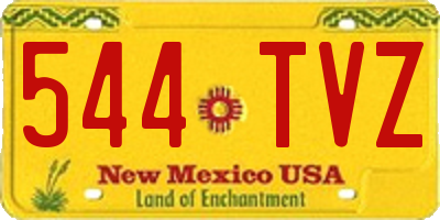 NM license plate 544TVZ