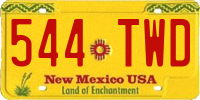 NM license plate 544TWD
