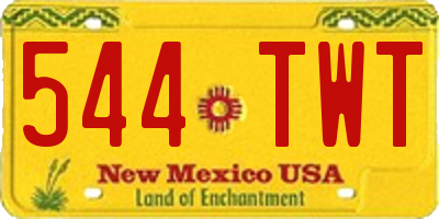 NM license plate 544TWT