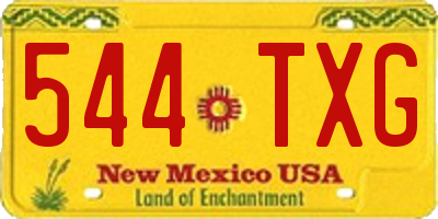 NM license plate 544TXG